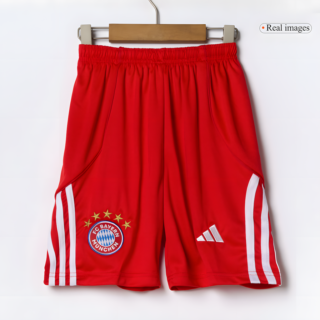 Bayern Munich 2025-2026 Home Football Jersey Set, Classic Red and White Colorway