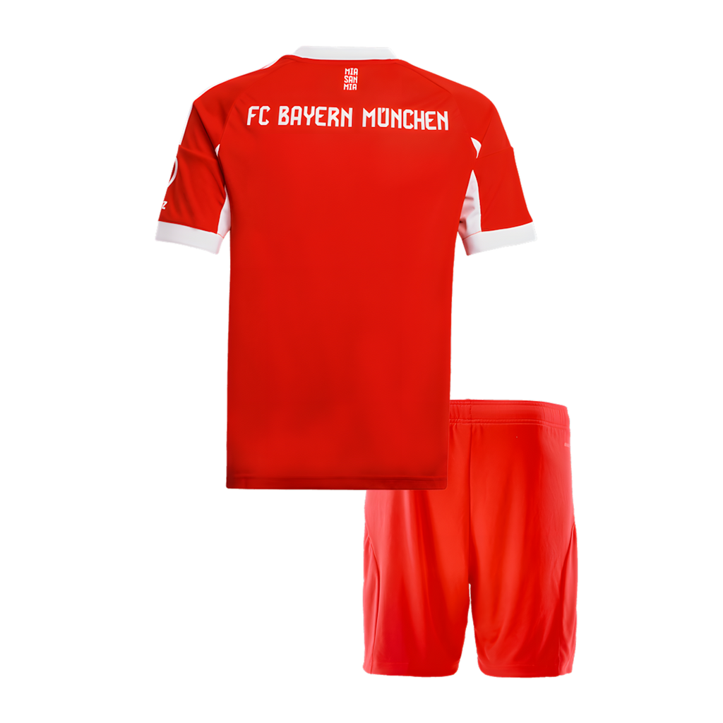 Bayern Munich 2025-2026 Home Football Jersey Set, Classic Red and White Colorway