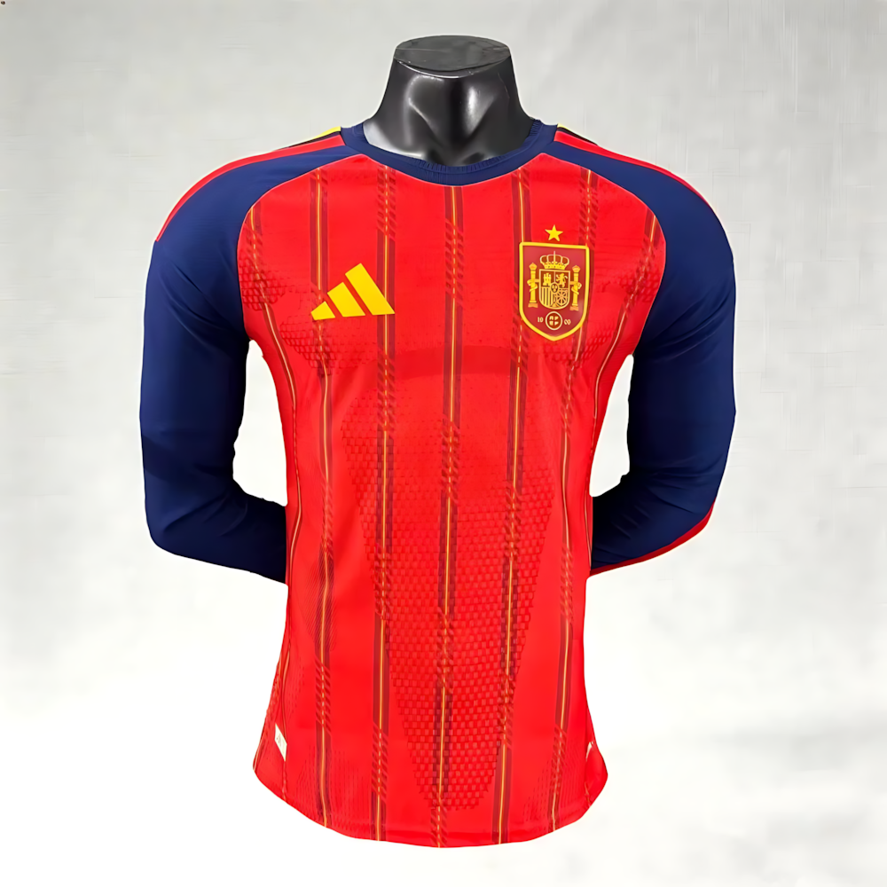 2026 Spain Home Long-Sleeved Football Jerseys