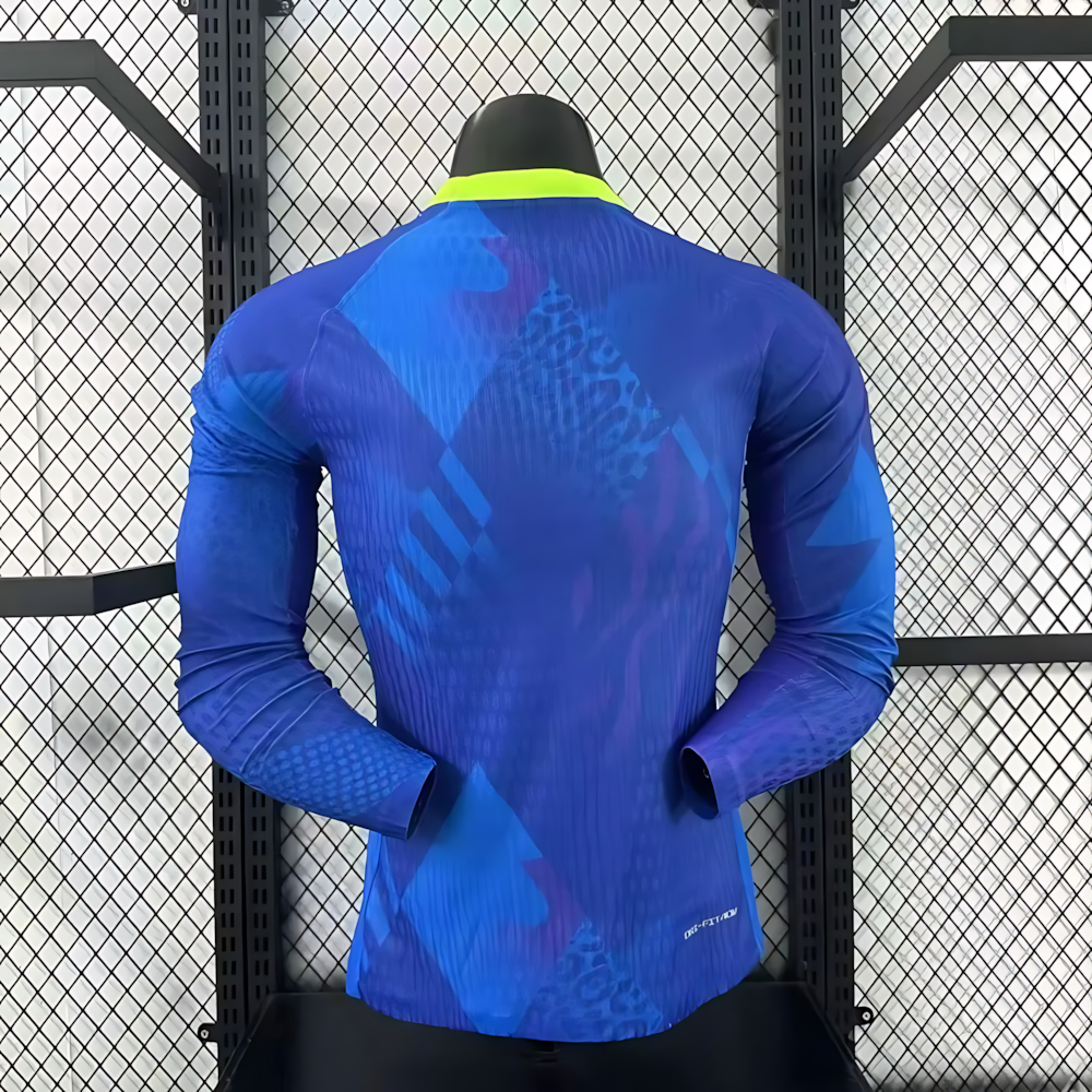 2025 Brazil Away Long sleeves Football Jerseys (Player Edition)