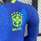 2025 Brazil Away Long sleeves Football Jerseys (Player Edition)