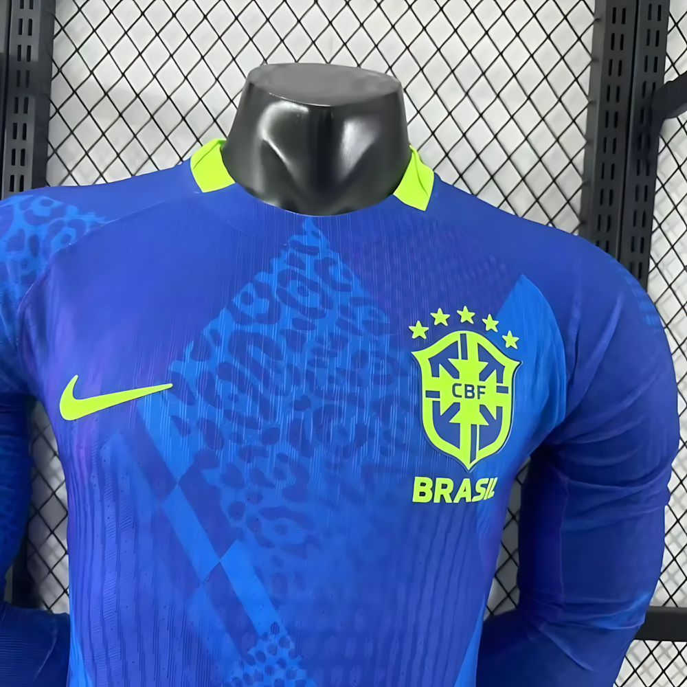 2025 Brazil Away Long sleeves Football Jerseys (Player Edition)