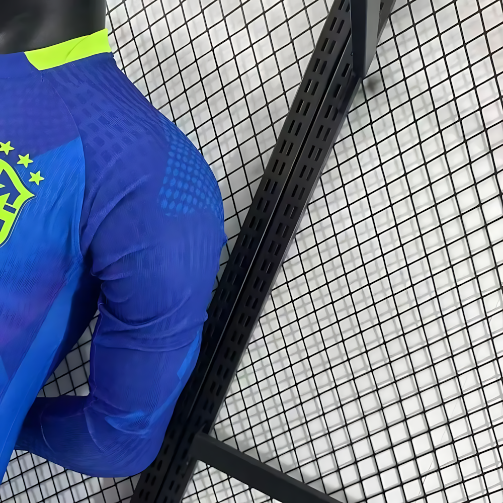 2025 Brazil Away Long sleeves Football Jerseys (Player Edition)