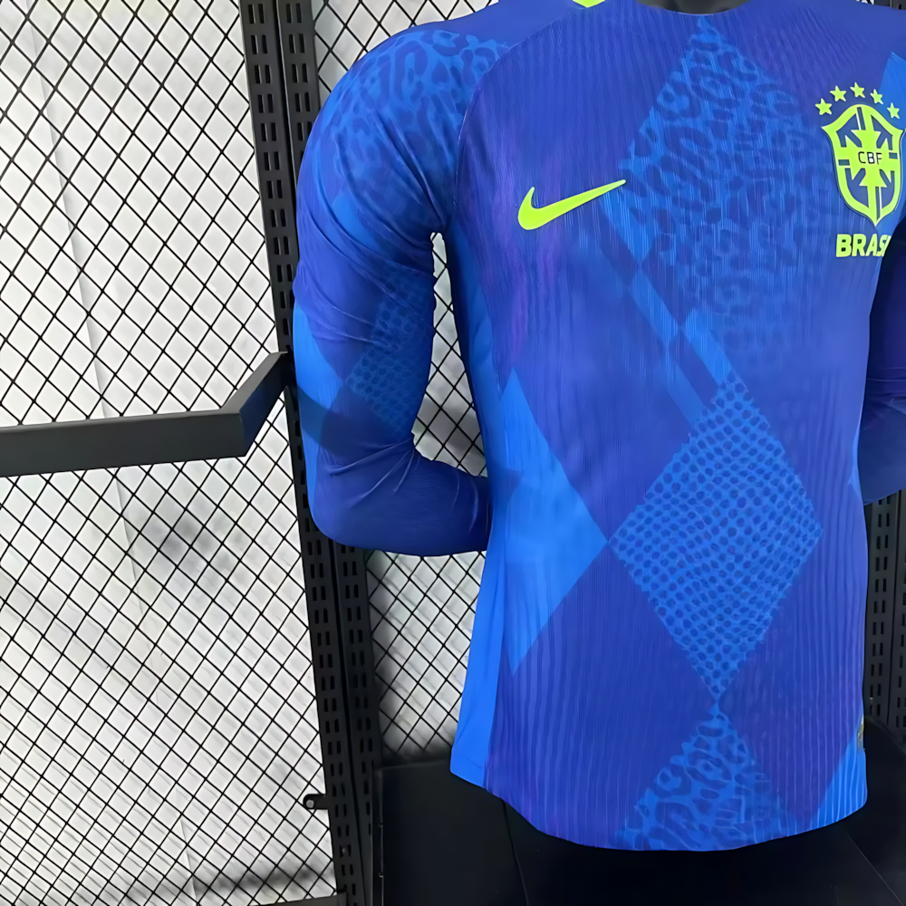 2025 Brazil Away Long sleeves Football Jerseys (Player Edition)