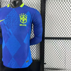 2025 Brazil Away Long sleeves Football Jerseys (Player Edition)