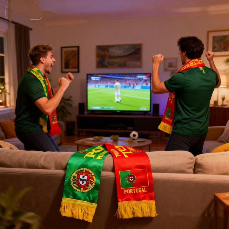 World Cup-themed cheering scarves